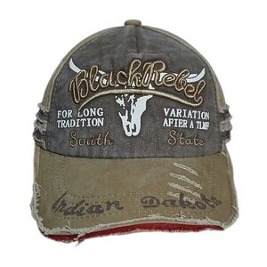 Black Rebel Indian Dakota Slideback Baseball Cap khaki